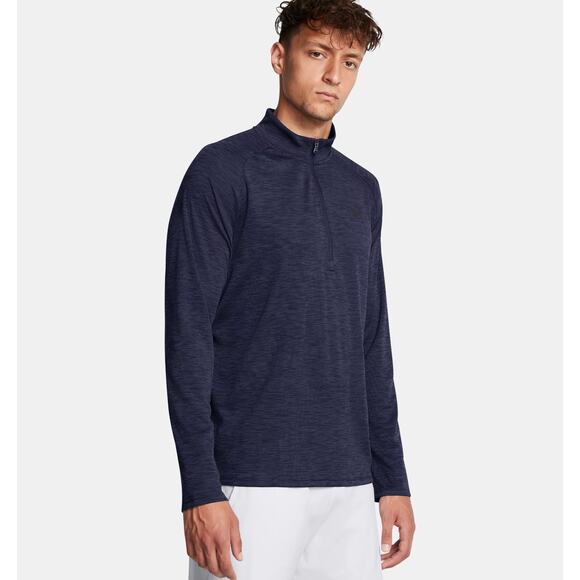 NWT Under Armour Men's UA Tech Textured ½ Zip in Midnight Navy size XL - Picture 1 of 6